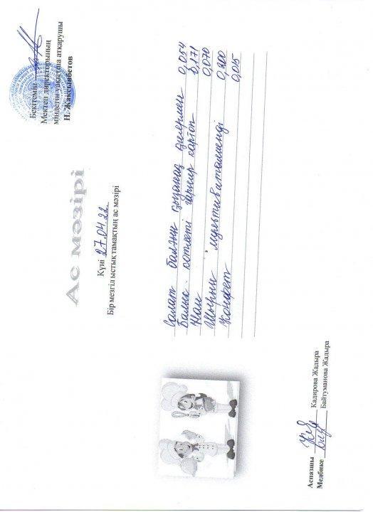 Күнделікті ас мәзірі