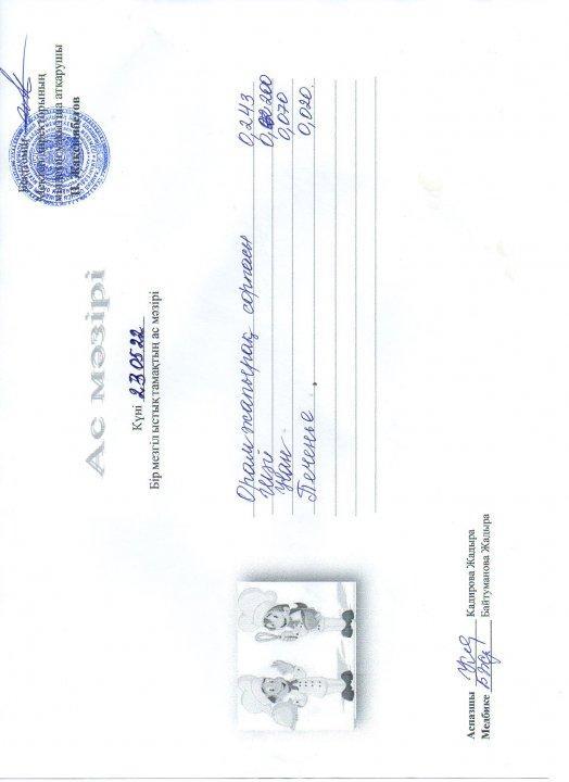 Күнделікті ас мәзірі