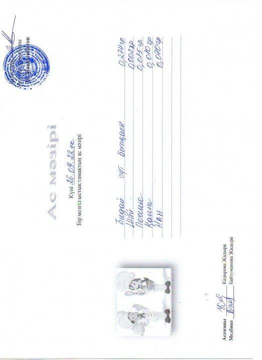 \Күнделікті ас мәзірі