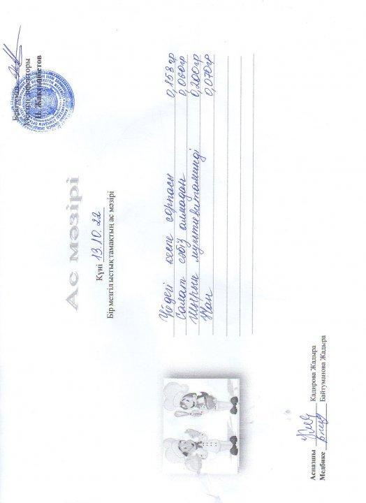 Күнделікті ас мәзірі