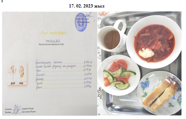 Күнделікті ас мәзірі