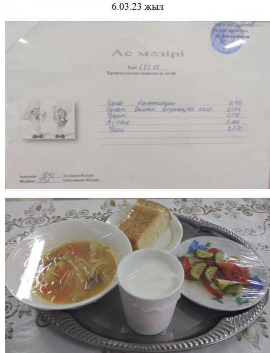 Күнделікті ас мәзірі