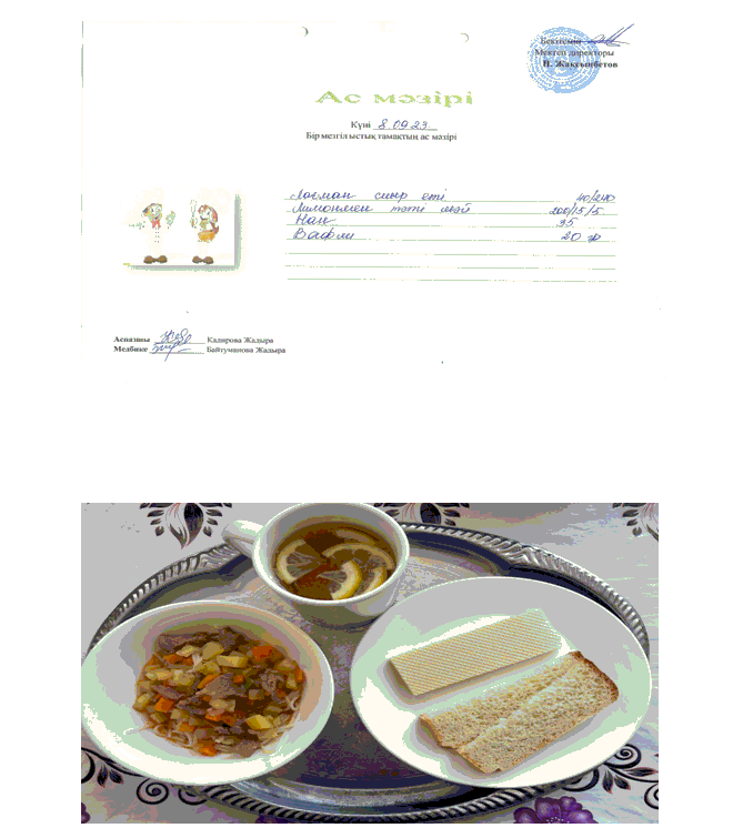 Күнделікті ас мәзірі