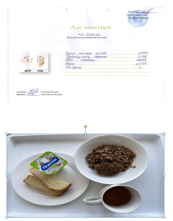 Күнделікті ас мәзірі
