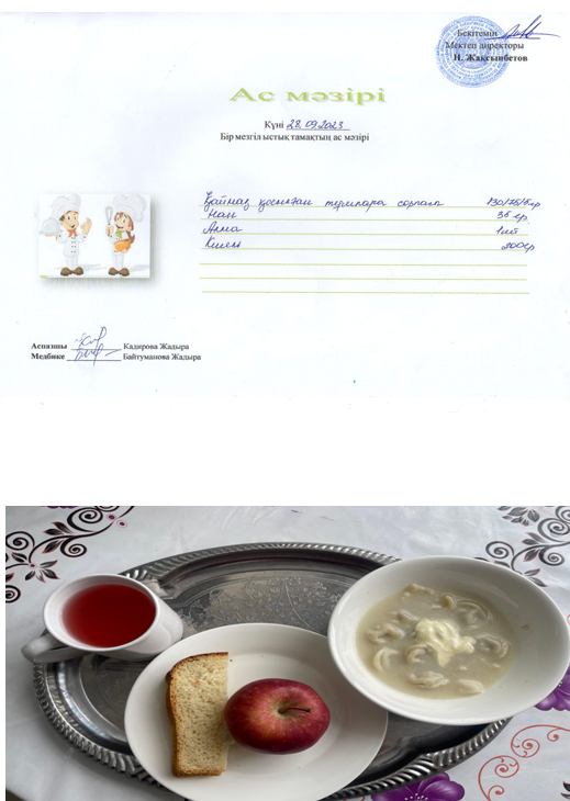 Күнделікті ас мәзірі