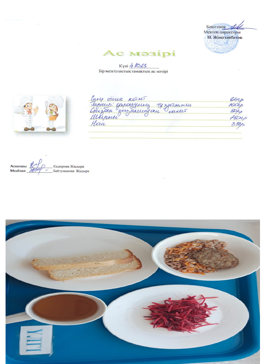 Күнделікті ас мәзірі