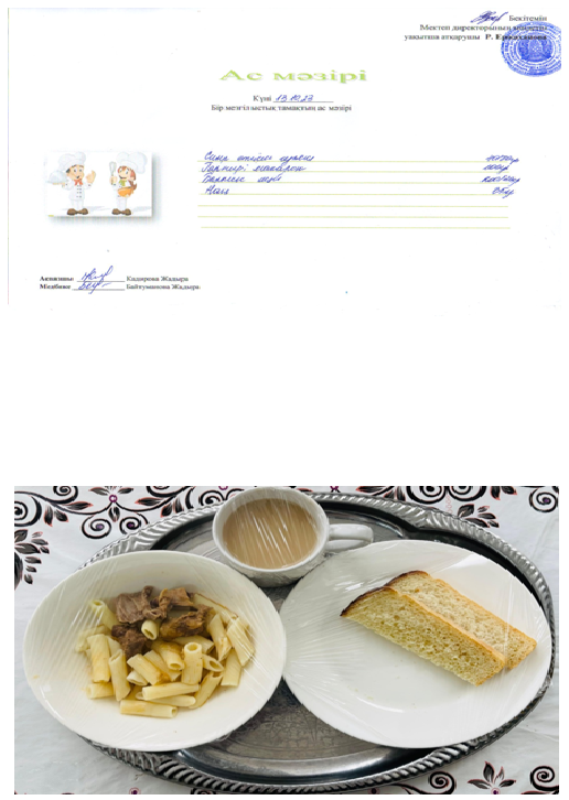Күнделікті ас мәзірі